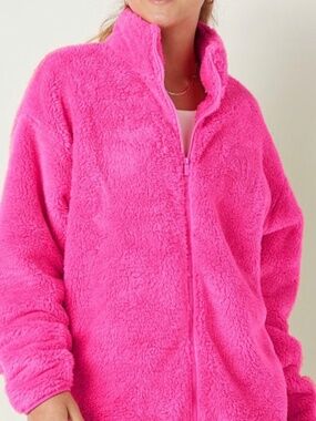 Pink by Victoria Secret Full-Zip Fleece Jacket, size S
